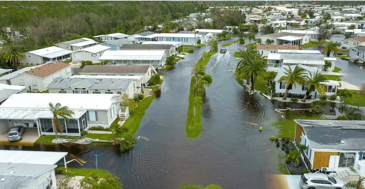 Damaged Homes by Hurricane