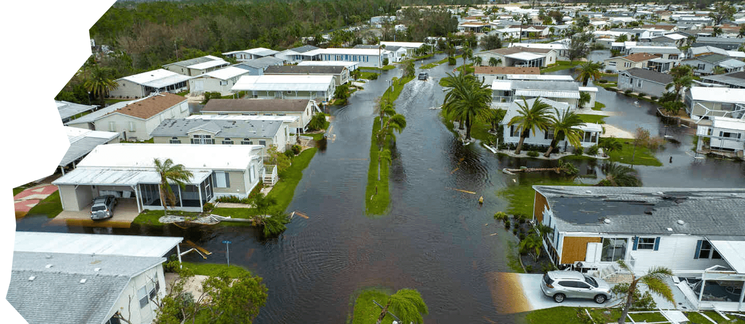 Damaged Homes by Hurricane